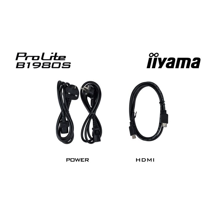 iiyama Monitor ProLite B1980S-B1 19" TN-panel, 1280x1024, 250cd/m², 13cm Height Adj. Stand, HDMI, DP