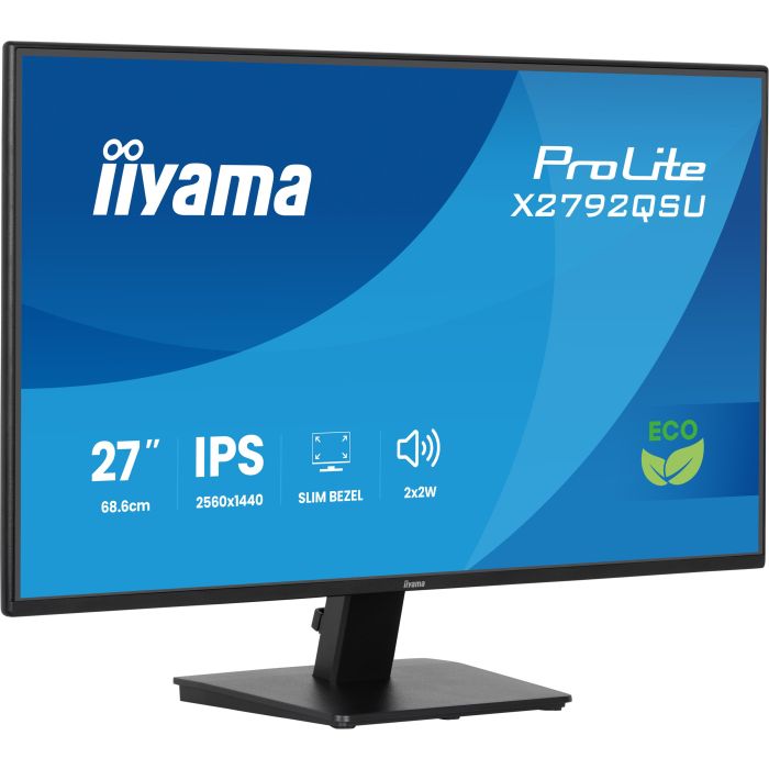 iiyama Monitor ProLite X2792QSU-B1 27" IPS 4-side slim, 2560x1440 120Hz3ms, 1500:1, 350cd/m², Green Choice,HDMI, DP