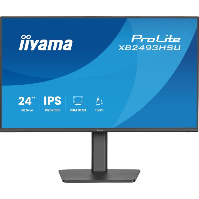 iiyama Monitor ProLite XB2493HSU-B1 24" IPS-panel, 1920x1080 120Hz1ms, 350cd/m², 15cmHeight Adj.Stand, HDMI, DP