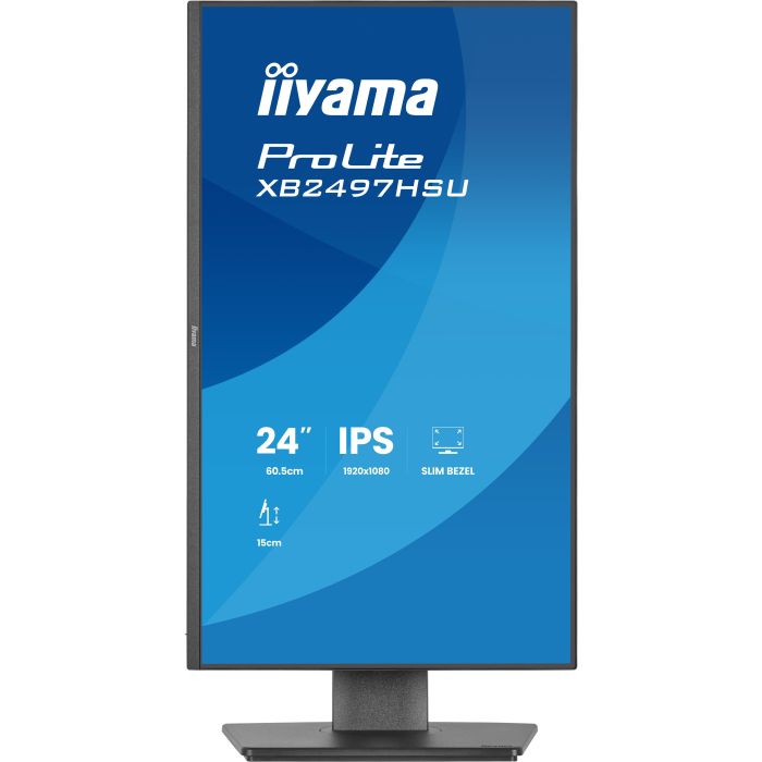 iiyama Monitor ProLite XB2497HSU-B1 24" IPS-panel, 1920x1080 120Hz4ms, 350cd/m², 15cmHeight Adj.Stand, HDMI, DP
