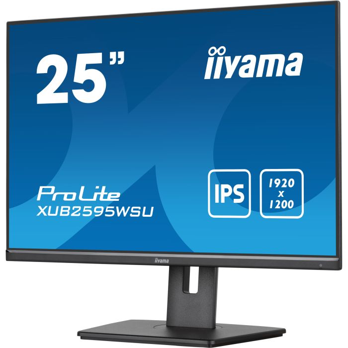 iiyama Monitor ProLite XUB2595WSU-B5 25" IPS-panel, 1920x1200 75Hz4ms, 300cd/m², 15cmHeightAdj.Stand, VGA, HDMI,DP
