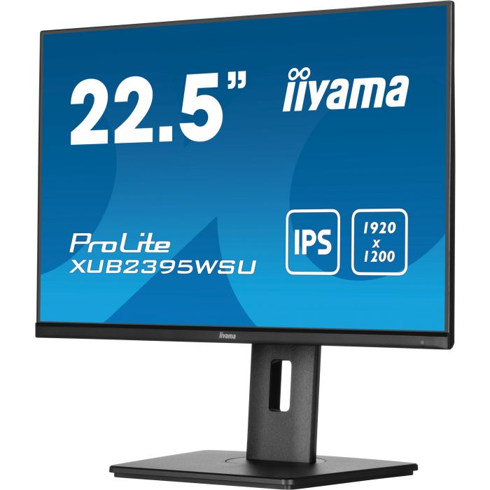 iiyama Monitor ProLite XUB2395WSU-B5 22,5" IPS-panel, 1920x1200 75Hz4ms, 250cd/m², 15cmHeightAdj.Stand, VGA, HDMI, DP