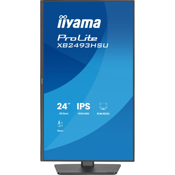 iiyama Monitor ProLite XB2493HSU-B1 24" IPS-panel, 1920x1080 120Hz1ms, 350cd/m², 15cmHeight Adj.Stand, HDMI, DP