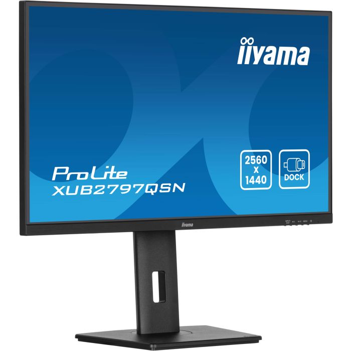 iiyama ProLite XUB2797QSN-B2 27" IPS-panel WQHD, 2560x1440, 100Hz, 1ms, HDMI, DP, USB-C Dock, Flicker-Free
