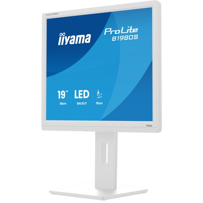 iiyama Monitor ProLite B1980S-W1 19" WH TN-panel, 1280x1024, 250cd/m², 13cm Height Adj. Stand, HDMI, DP