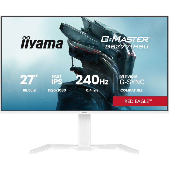 iiyama G-Master Red Eagle GB2771HSU-W1 27" WH Fast IPS Gaming, 1920x1080 240Hz0.4ms, 350cd/m², G-SYNC, 2x HDMI, DP