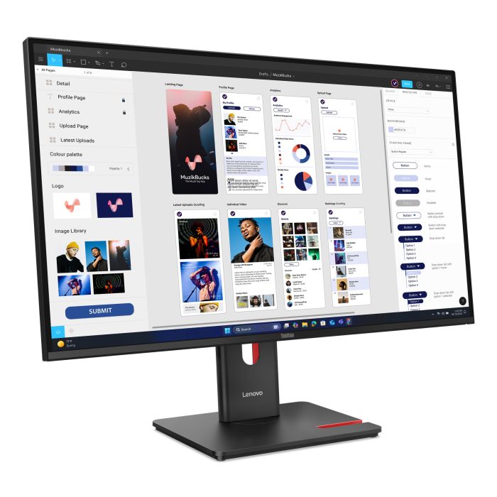 Lenovo Monitor ThinkVision T32UD-40 31,5" IPS 4K UHD 4ms 350cd 1500:1 60Hz Dock HUB Tilt Swivel Lift Pivot