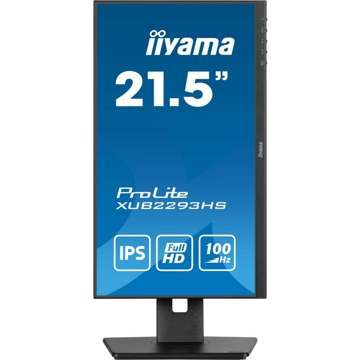 iiyama Monitor ProLite XUB2293HS-B6 21,5" IPS-panel, 1920x10808 100Hz1ms, 300cd/m², Speakers, HDMI, DP, HAS FlickerFree FreeSync