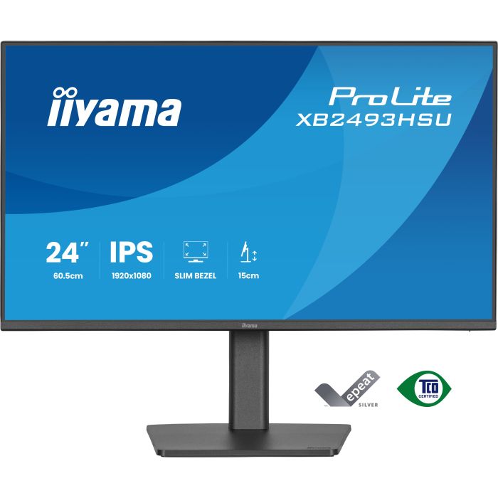 iiyama Monitor ProLite XB2493HSU-B1 24" IPS-panel, 1920x1080 120Hz1ms, 350cd/m², 15cmHeight Adj.Stand, HDMI, DP