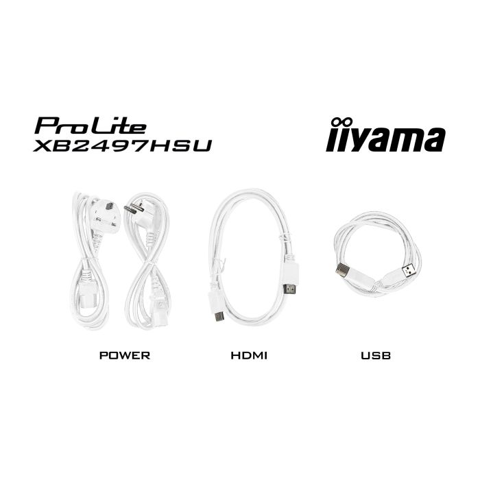 iiyama Monitor ProLite XB2497HSU-W1 24" WH IPS-panel, 1920x1080 120Hz4ms, 350cd/m², 15cmHeight Adj.Stand, HDMI, DP