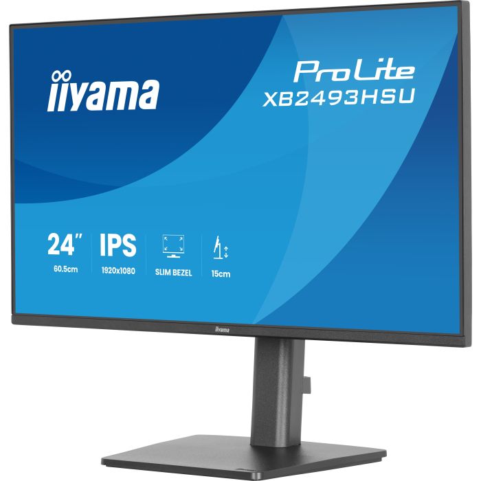 iiyama Monitor ProLite XB2493HSU-B1 24" IPS-panel, 1920x1080 120Hz1ms, 350cd/m², 15cmHeight Adj.Stand, HDMI, DP