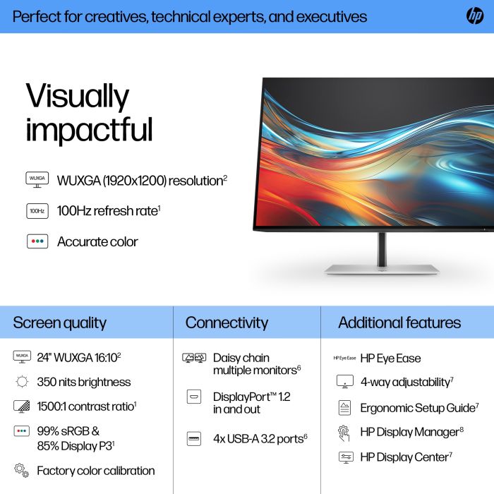 HP S7 PRO 724PN 24 ZOLL 16:10/1920X1200 IPS 350CD 1500:1 5MS