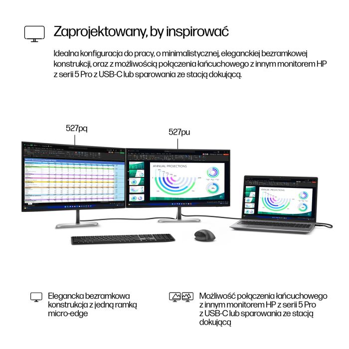 HP S5 PRO 527PQ 27 QHD (2560x1440) IPS 350n 5ms DP HDMI HAS USB-B 3/3/0