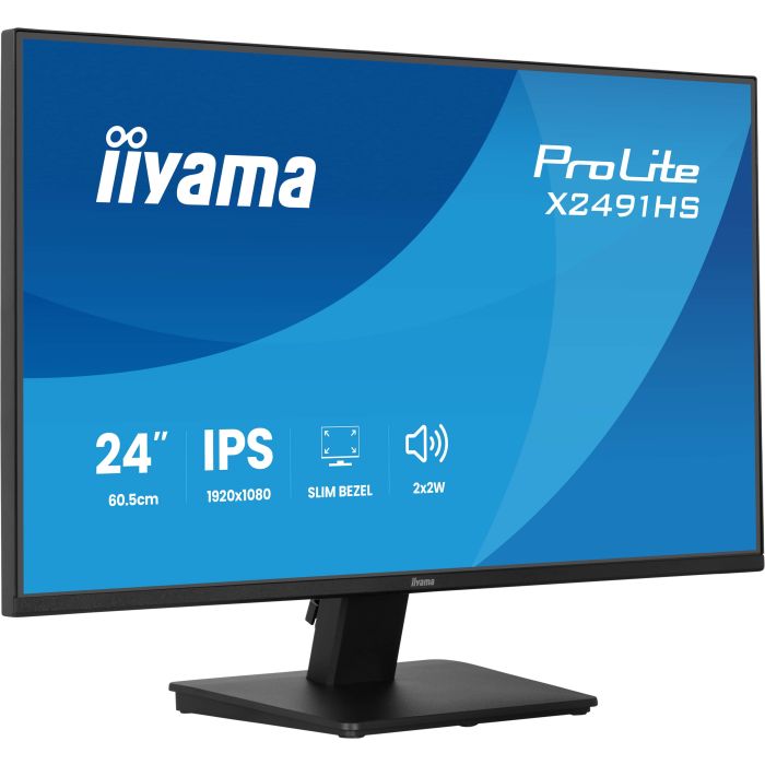 iiyama Monitor ProLite X2491HS-B1 24" IPS-panel, 1920x1080 120Hz1ms, 350cd/m², HDMI, DP