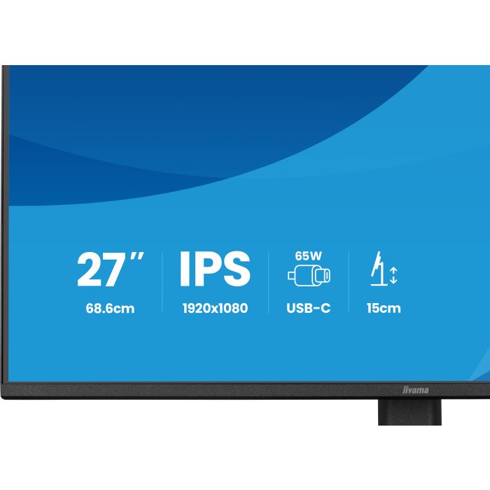 iiyama Monitor ProLite XB2797HSN-B1 27" IPS-panel, 1920x1080 100Hz1ms, 350cd/m², USB-C Dock, 15cmHeightAdj.StandHDMI, DP