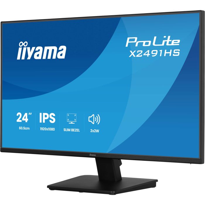 iiyama Monitor ProLite X2491HS-B1 24" IPS-panel, 1920x1080 120Hz1ms, 350cd/m², HDMI, DP