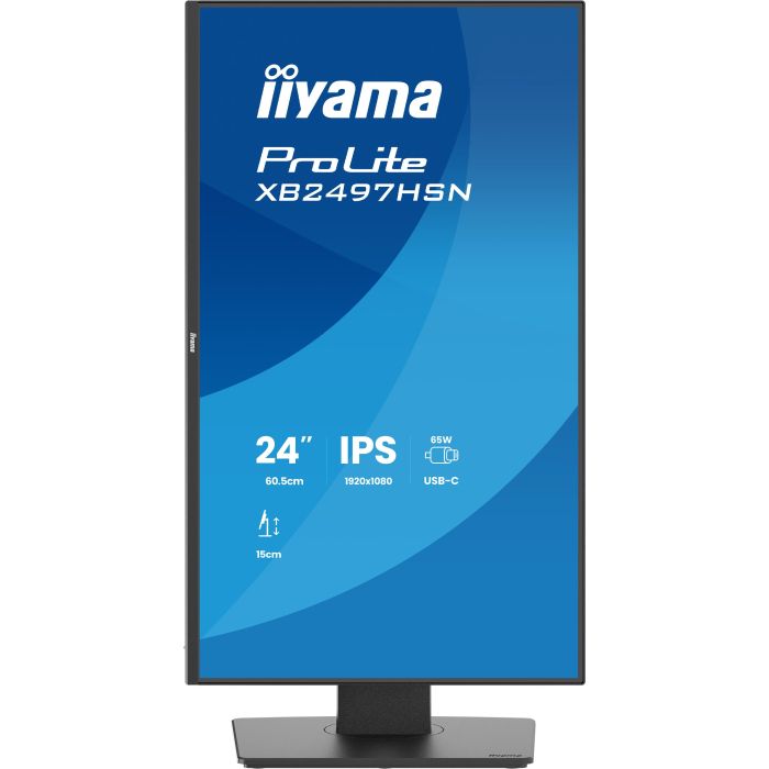 iiyama Monitor ProLite XB2497HSN-B1 24" IPS 4-side slim, 1920x1080 100Hz1ms, 350cd/m², USB-C Dock, 15cmHeightAdj.Stand, HDMI, DP