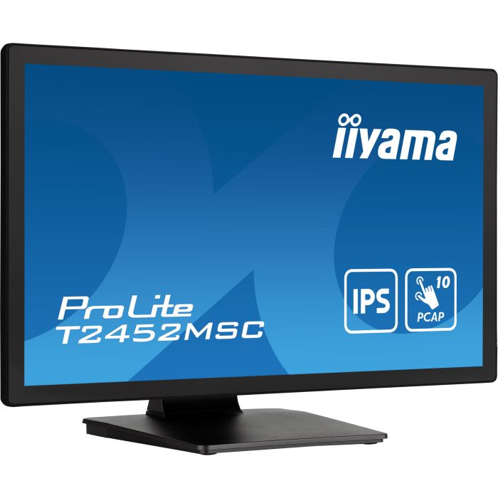 iiyama ProLiteTouch Screen T2452MSC-B1 24" IPS-panel LED FullHD, 1920X10, 360 cd/m², HDMI, DP, Speakers, 10-Point Touch