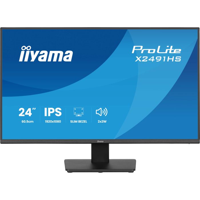iiyama Monitor ProLite X2491HS-B1 24" IPS-panel, 1920x1080 120Hz1ms, 350cd/m², HDMI, DP