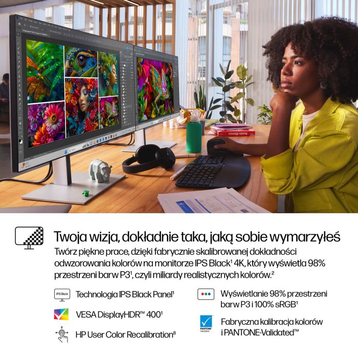 HP S7 PRO 727PK 27 ZOLL 4K 16:9/3840X2160 IPS 400CD 2000:1 USB-C
