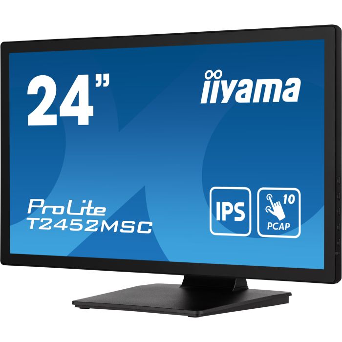 iiyama ProLiteTouch Screen T2452MSC-B1 24" IPS-panel LED FullHD, 1920X10, 360 cd/m², HDMI, DP, Speakers, 10-Point Touch