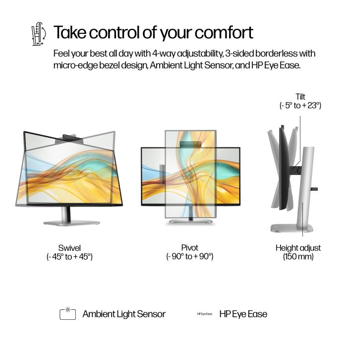 HP S5 PRO 524PM 23.8 FHD 16:9 1920X1080 IPS 350CD 1500:1 5MS DP HDMI USB-C 3/3/0