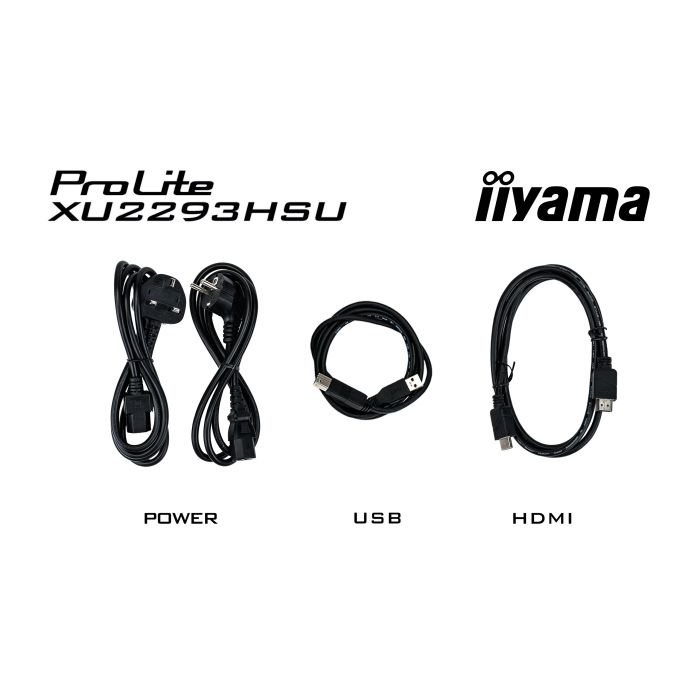 iiyama Monitor ProLite XU2293HSU-B7 21,5" IPS-panel, 1920x1080 100Hz, 300cd/m², Speakers, HDMI, DP, 1ms MPRT, USB 2x2.0