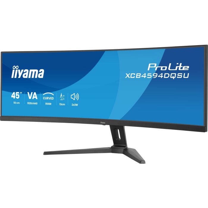 iiyama Monitor ProLite XCB4594DQSU-B1 44,5" UW Curved VA-panel, DQHD 5120x1440 75Hz2ms, 450cd/m², 2xHDMI, 2xDP