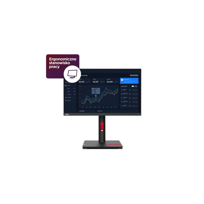 Lenovo Monitor ThinkVision 21.5" T22i-30 16:9 Panel IPS 1920 x 1080 Lift VGA DP HDMI