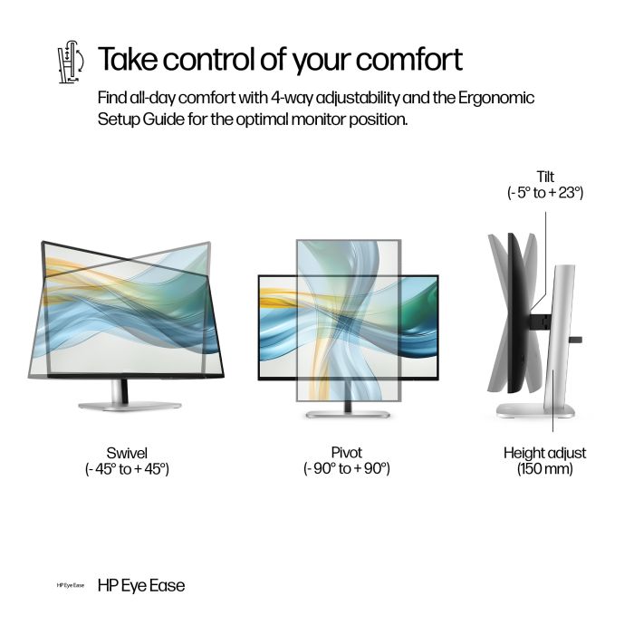 HP S5 PRO 524PU 23.8 FHD 16:9 1920X1080 IPS 350CD 1500:1 USB-C DP HDMI 3/3/0