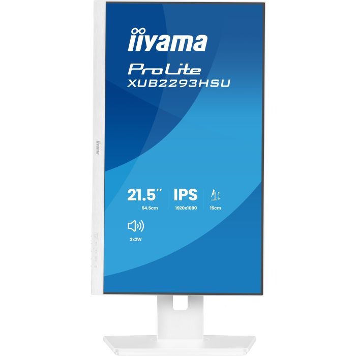 iiyama Monitor ProLite XUB2293HSU-W7 21,5" WH IPS-panel, 1920x1080 100Hz1ms, 300cd/m², 15cmHeightAdj.Stand, Speakers, HDMI, DP