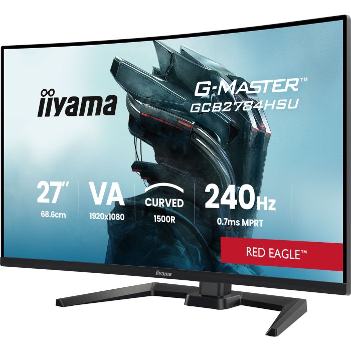 iiyama Red Eagle GCB2784HSU-B1 27" VA-panel, Curved Gaming 1500R, 1920x1080 165Hz1ms, 250cd/m², 2xHDMI, DP, FreeSync Premium