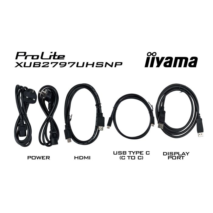 iiyama Monitor ProLite XUB2797UHSNP-B1 27" IPS-panel, 3840x2160 UHD 60Hz4ms, 350cd/m², USB-C Dock, 15cmHeightAdj.Stand, HDMI, DP
