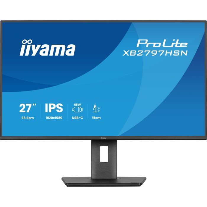 iiyama Monitor ProLite XB2797HSN-B1 27" IPS-panel, 1920x1080 100Hz1ms, 350cd/m², USB-C Dock, 15cmHeightAdj.StandHDMI, DP