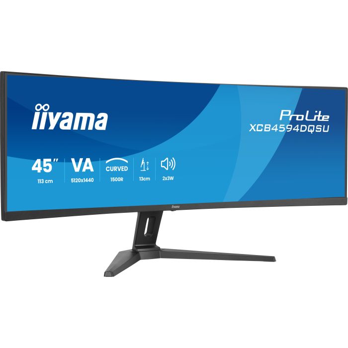 iiyama Monitor ProLite XCB4594DQSU-B1 44,5" UW Curved VA-panel, DQHD 5120x1440 75Hz2ms, 450cd/m², 2xHDMI, 2xDP