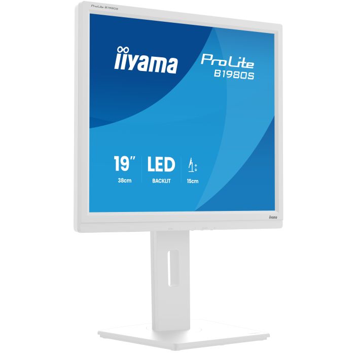 iiyama Monitor ProLite B1980S-W1 19" WH TN-panel, 1280x1024, 250cd/m², 13cm Height Adj. Stand, HDMI, DP