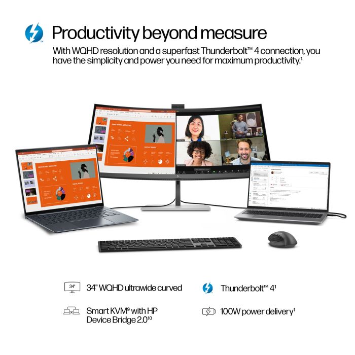 HP S7 Pro 734pm WQHD 3440x1440 IPS 5ms DP USB-C HDMI 3/3/0 Curved