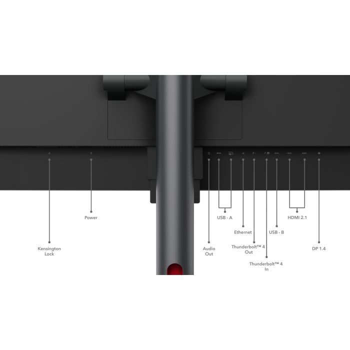 Lenovo Monitor ThinkVision P49w-30 49" 32:9 IPS 5120 x 1440 Curved 4ms 350cd 2000:1 60Hz Dock Speakers Tilt Swivel Lift