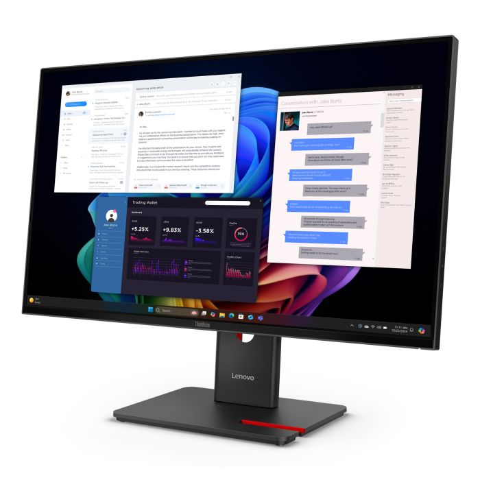 Lenovo Monitor ThinkVision T27UD-40 27" IPS 4K UHD 4ms 350cd 1500:1 60Hz Dock HUB Tilt Swivel Lift Pivot