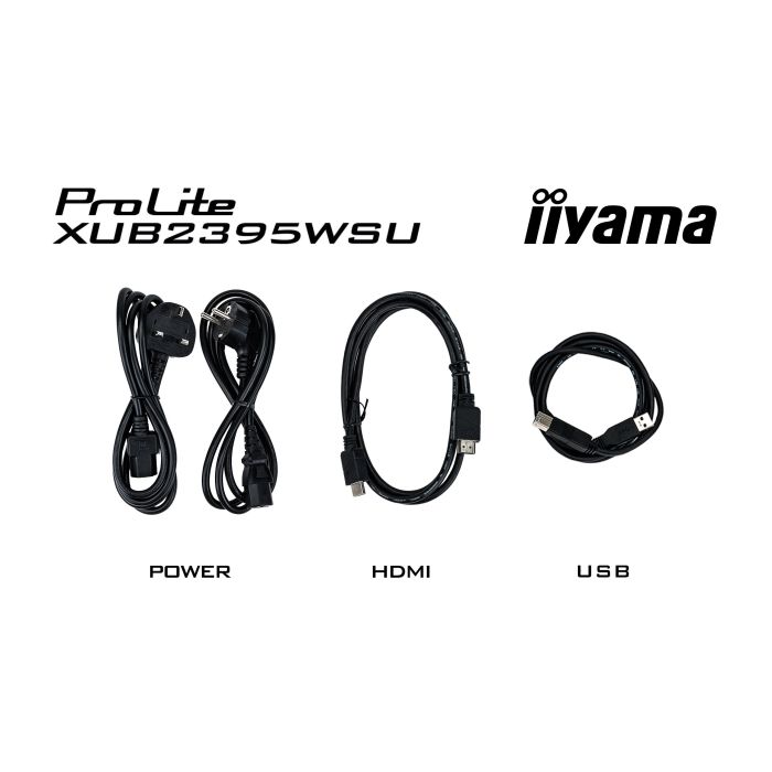 iiyama Monitor ProLite XUB2395WSU-B5 22,5" IPS-panel, 1920x1200 75Hz4ms, 250cd/m², 15cmHeightAdj.Stand, VGA, HDMI, DP