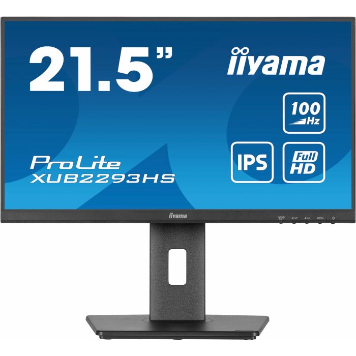 iiyama Monitor ProLite XUB2293HS-B6 21,5" IPS-panel, 1920x10808 100Hz1ms, 300cd/m², Speakers, HDMI, DP, HAS FlickerFree FreeSync