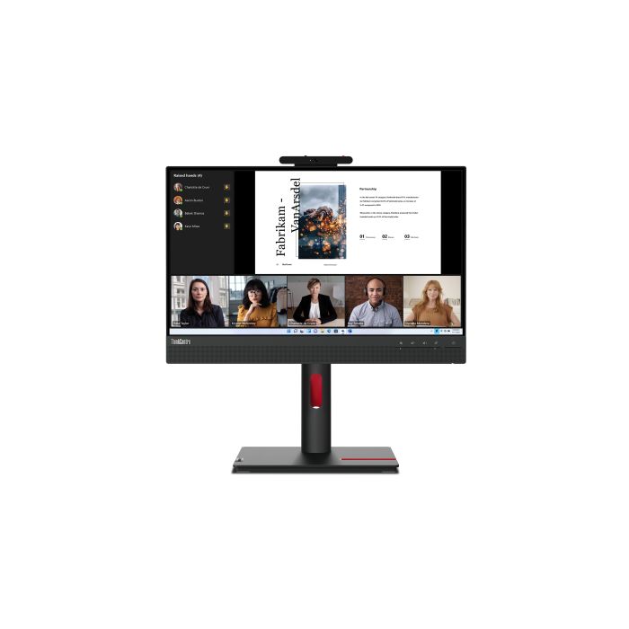 Lenovo Monitor ThinkVision 21.5" TIO22 Gen5 Touch 16:9 Panel IPS 1920 x 1080 Lift Camera & Speakers VGA DP HDMI