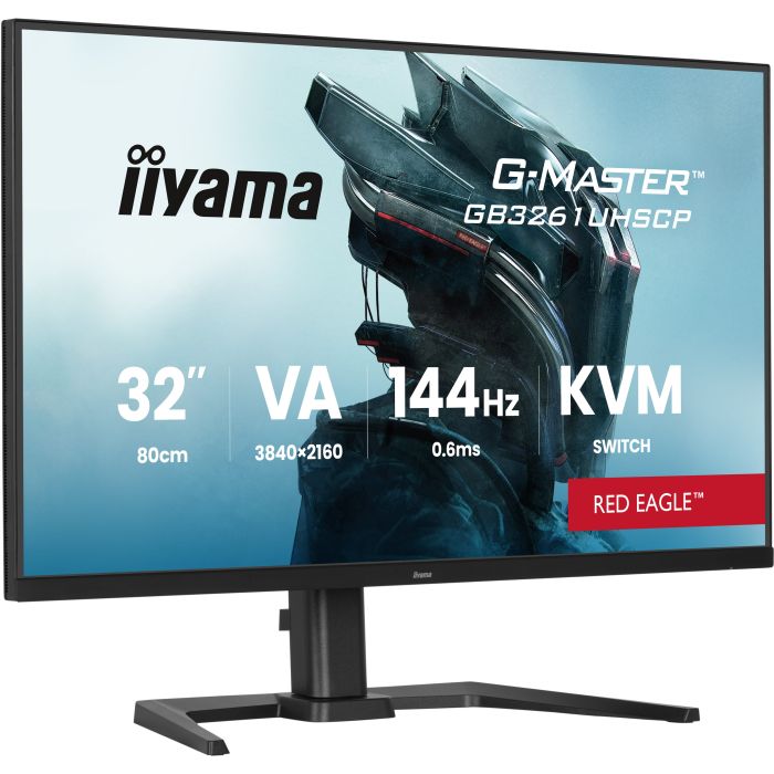 iiyama G-Master Red Eagle GB3261UHSCP-B1 32" VA Gaming, 3840x2160 144Hz0.6ms, 400cd/m², 2xHDMI 2.1, DP, FreeSync Premium
