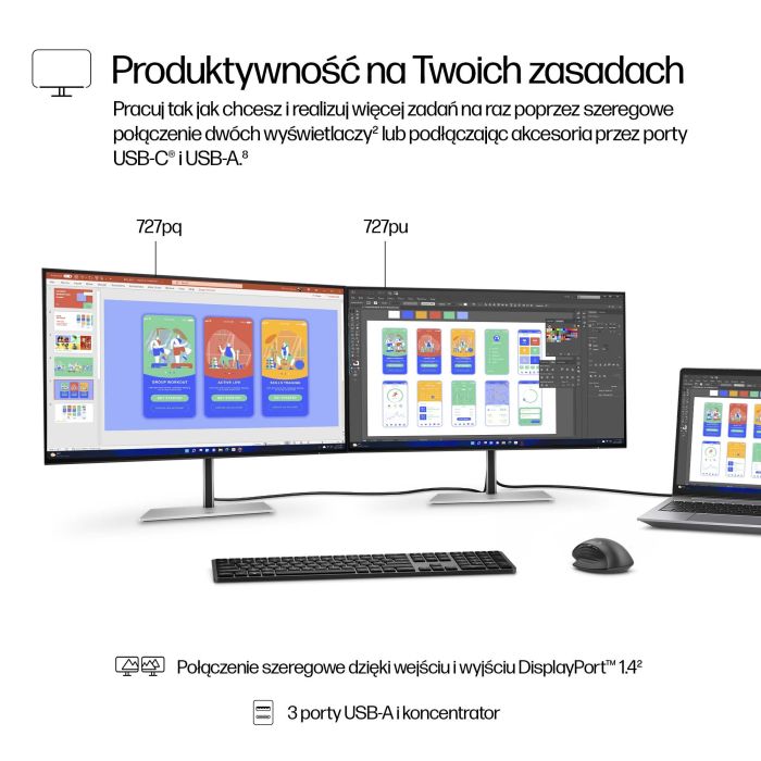 HP S7 Pro 727pq 2560x1440 IPS 5ms DP HDMI USB-C HAS 3/3/0