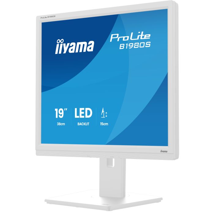 iiyama Monitor ProLite B1980S-W1 19" WH TN-panel, 1280x1024, 250cd/m², 13cm Height Adj. Stand, HDMI, DP