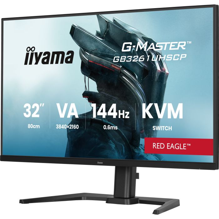 iiyama G-Master Red Eagle GB3261UHSCP-B1 32" VA Gaming, 3840x2160 144Hz0.6ms, 400cd/m², 2xHDMI 2.1, DP, FreeSync Premium