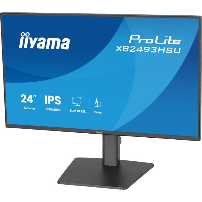 iiyama Monitor ProLite XB2493HSU-B1 24" IPS-panel, 1920x1080 120Hz1ms, 350cd/m², 15cmHeight Adj.Stand, HDMI, DP