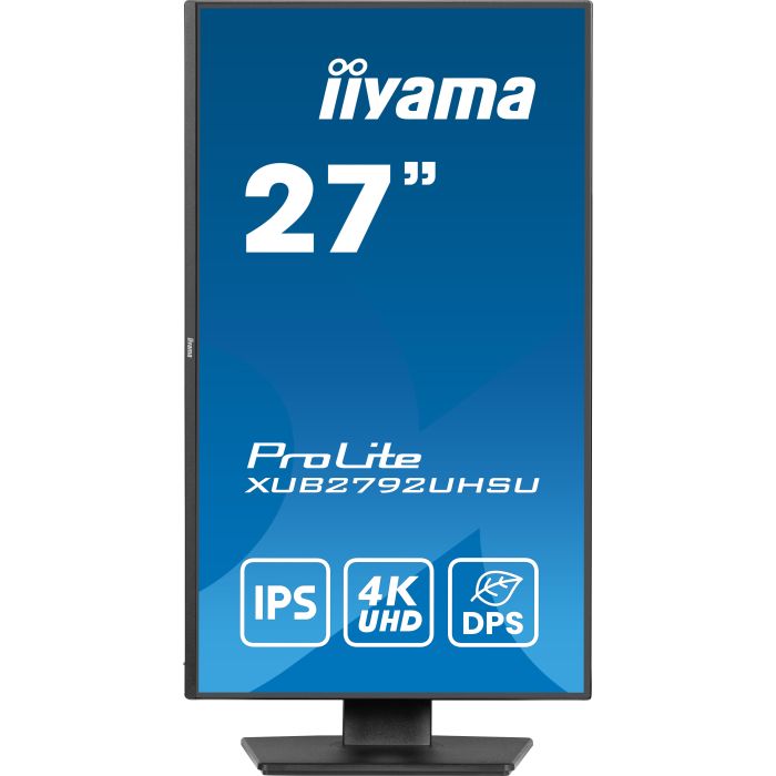 iiyama Monitor ProLite XUB2792UHSU-B6 27" IPS-panel, 3840x2160 UHD 60Hz4ms, 350cd/m², 15cmHeightAdj.Stand, HDMI, DP