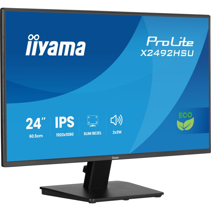 iiyama Monitor ProLite X2492HSU-B1 24" IPS 4-side slim bezel, 1920x1080 120Hz3ms, 300cd/m², Green Choice, EyeComfort/EyeSafe2.0, HDMI, DP