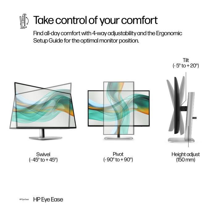 HP S5 PRO 527PU 27 QHD 16:9 2560X1440 IPS 350CD 1500:1 USB-C DP HDMI 3/3/0